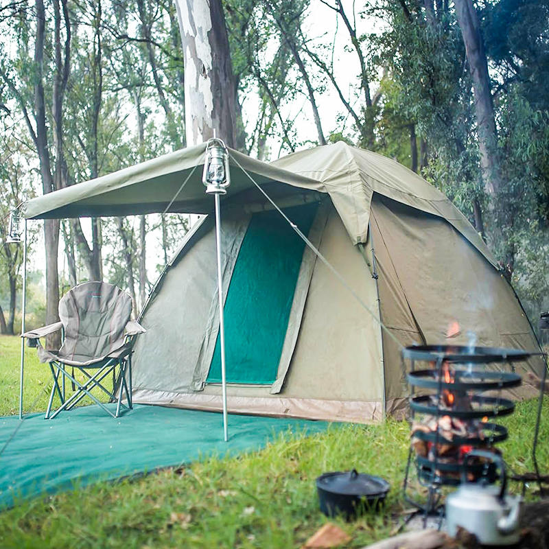 2.1x2.1m Canvas Dome Tent 2 Person Backpacking Tent