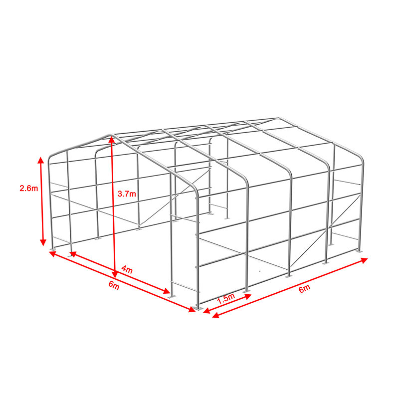 6X6 2.6m Sideheight Fully Galvanized Steel Frame Temporary Warehouse Tent Hall
