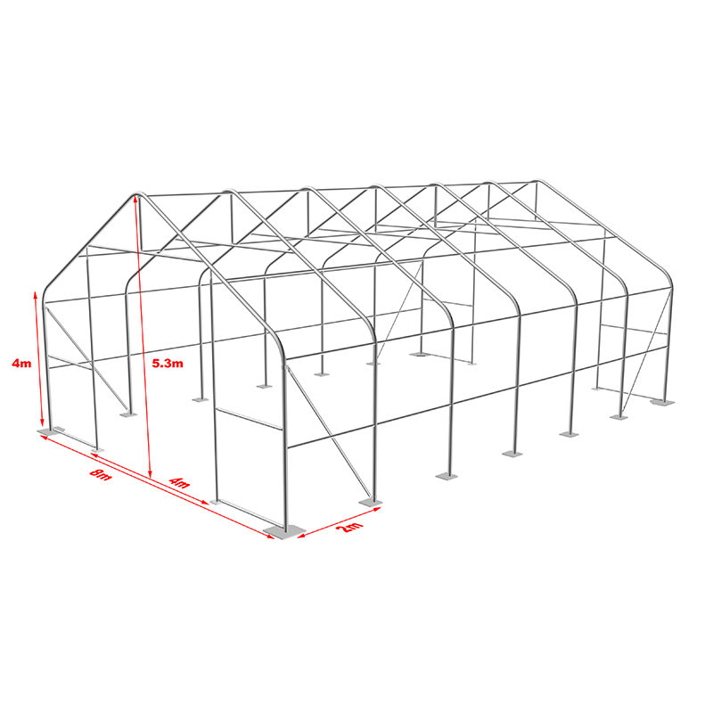 8X12m-3m PVC Warehouse Industrial Large Green Storage Tent