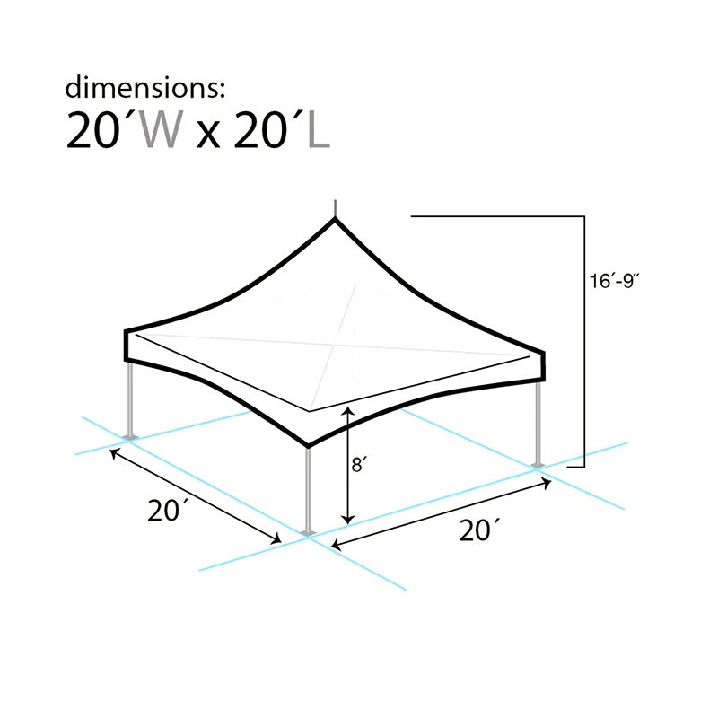 (6x6m) Aluminum Pinnacle 20