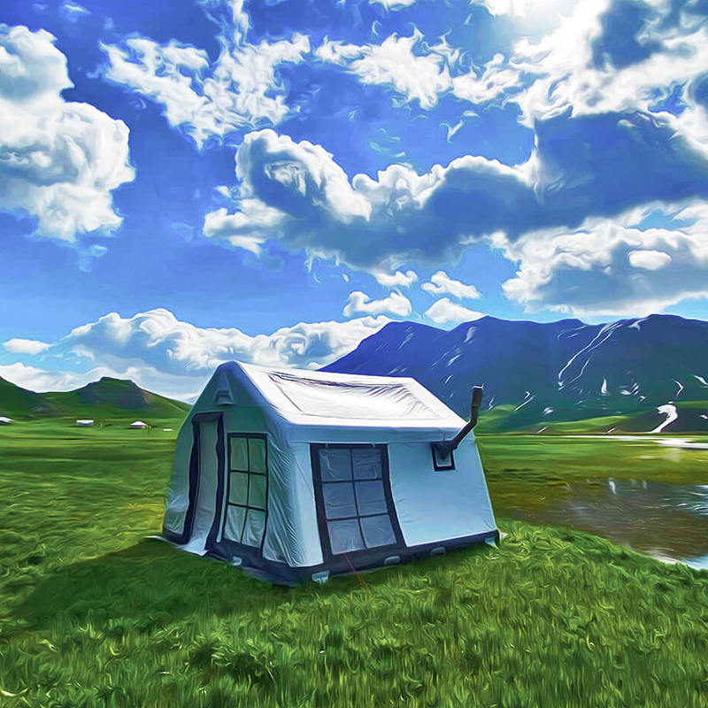 8-10 Person Four Season Panorama Inflatable Camping Tent
